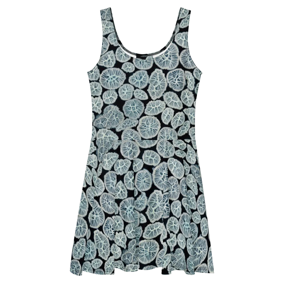 Frosted Citrus on Skater Dress — Front