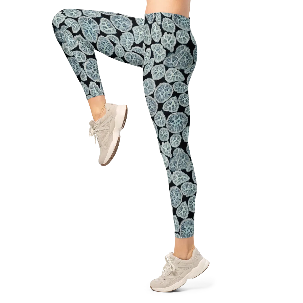 Frosted Citrus on Leggings — Left