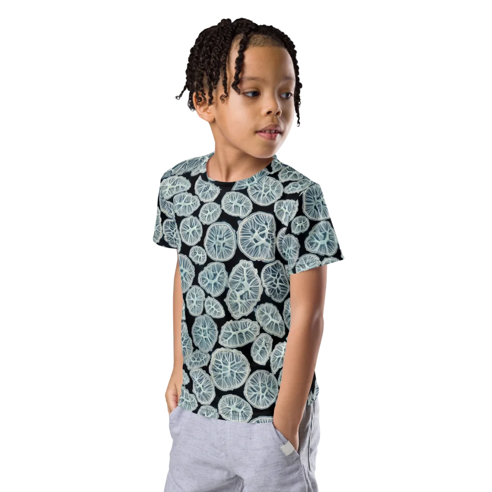 Frosted Citrus on Kids Crew Neck T-Shirt — Left Front