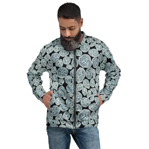 Frosted Citrus on a Bomber Jacket