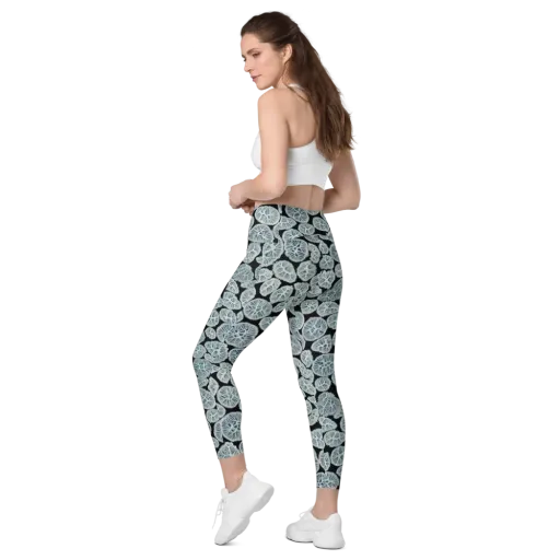 Frosted Citrus on a Leggings with Pockets