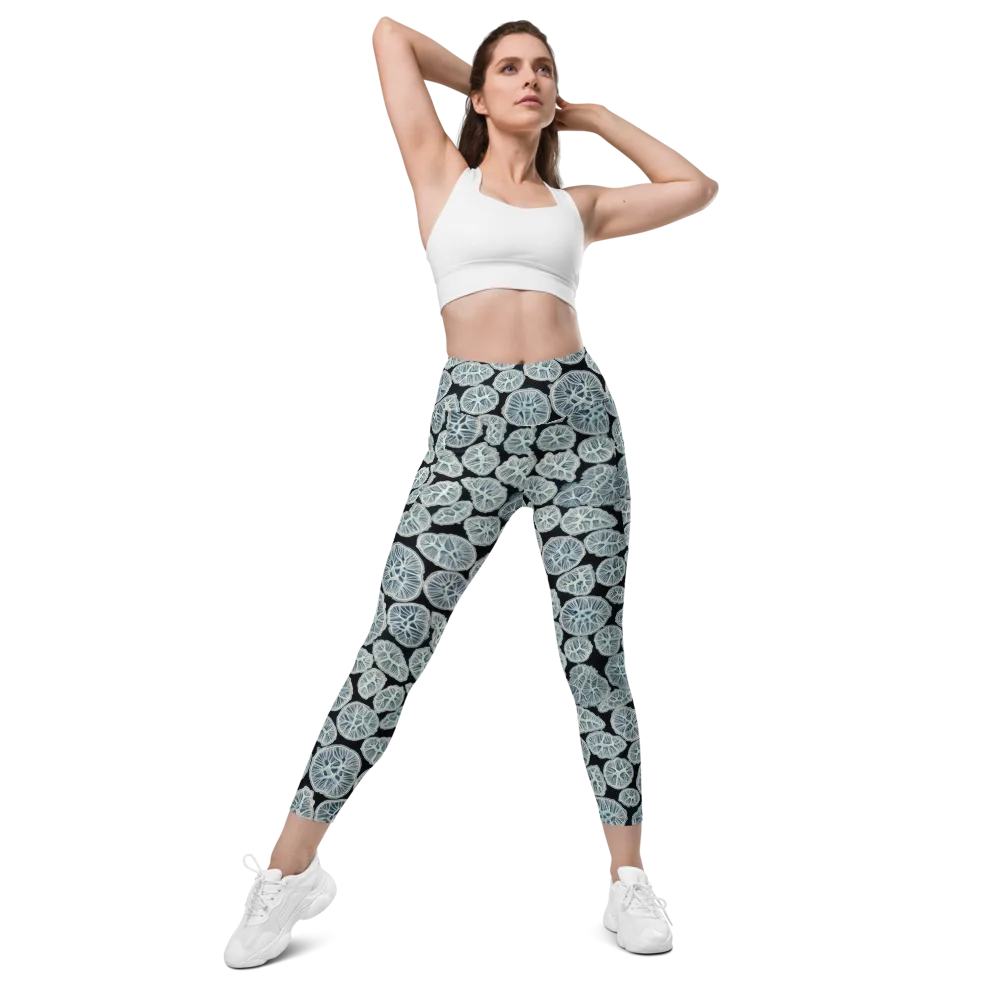 Frosted Citrus on Leggings with Pockets — Front