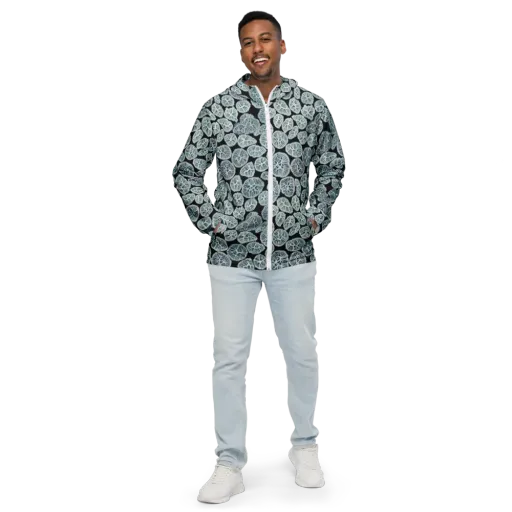 Frosted Citrus on a Men's Windbreaker