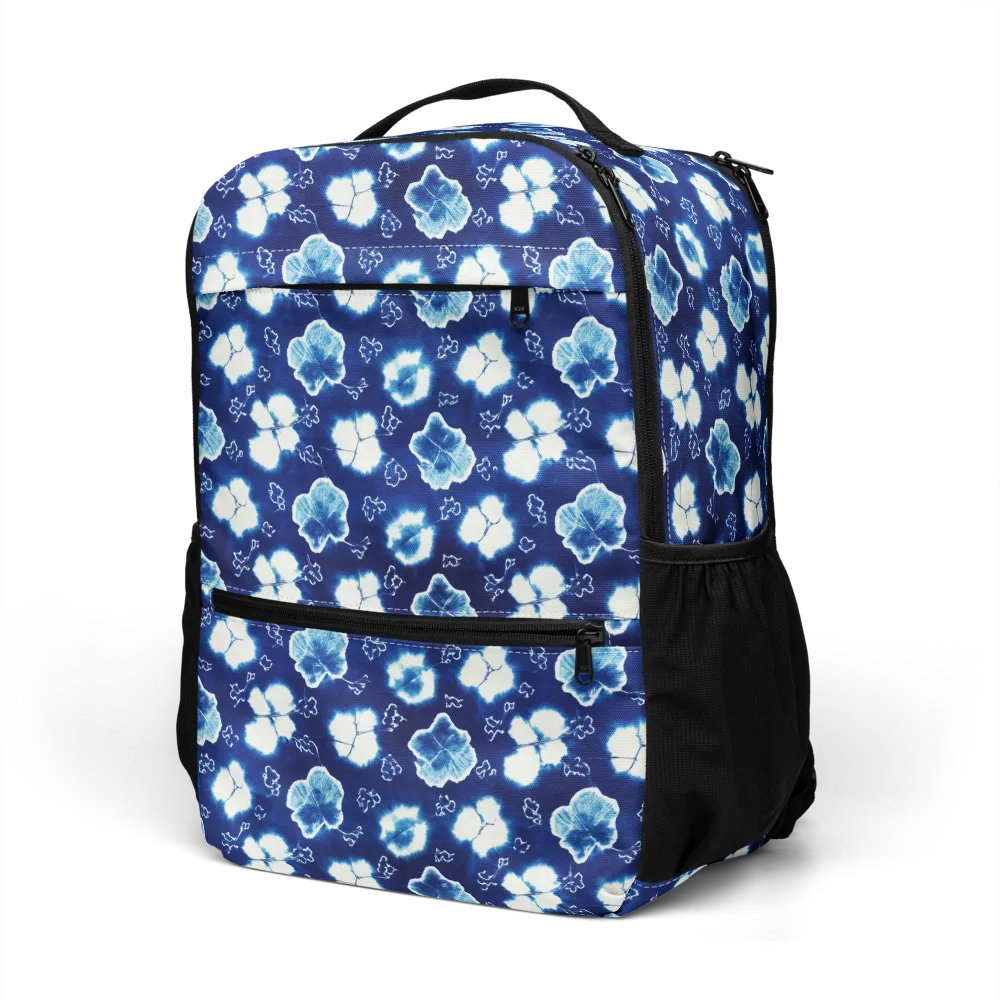 Indigo Botanica on Utility Backpack — Left Front