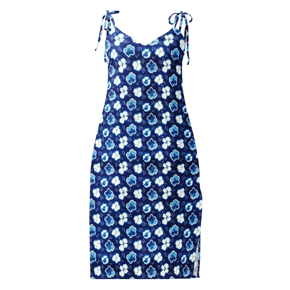Indigo Botanica on Slip Dress — Front