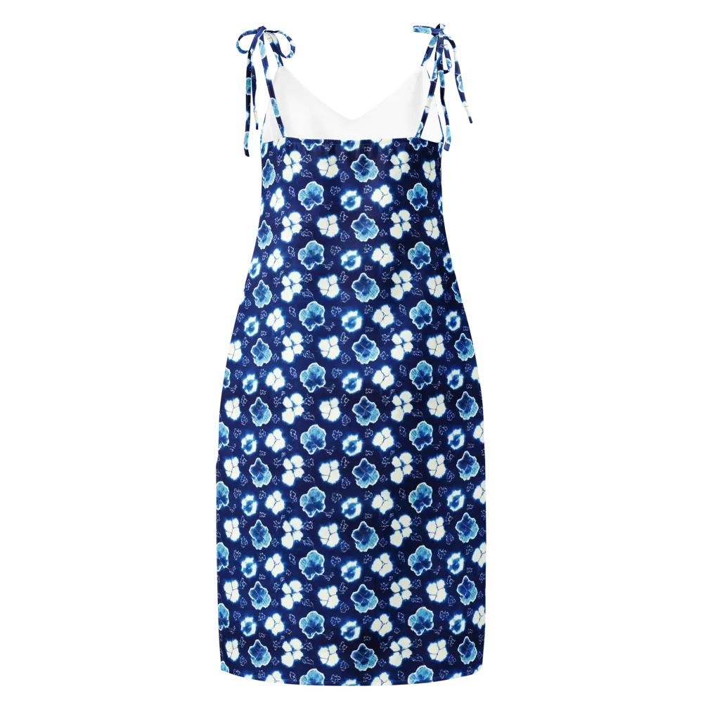 Indigo Botanica on Slip Dress — Back