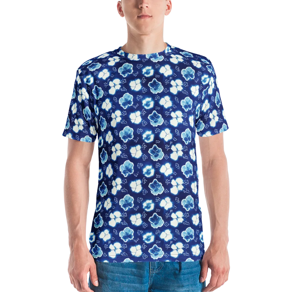 Indigo Botanica on Men's Crew Neck T-Shirt — Front