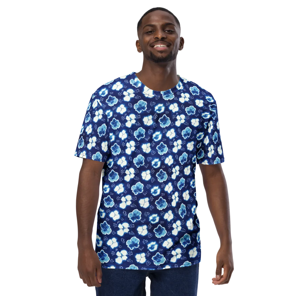 Indigo Botanica on Men's Crew Neck T-Shirt — Front