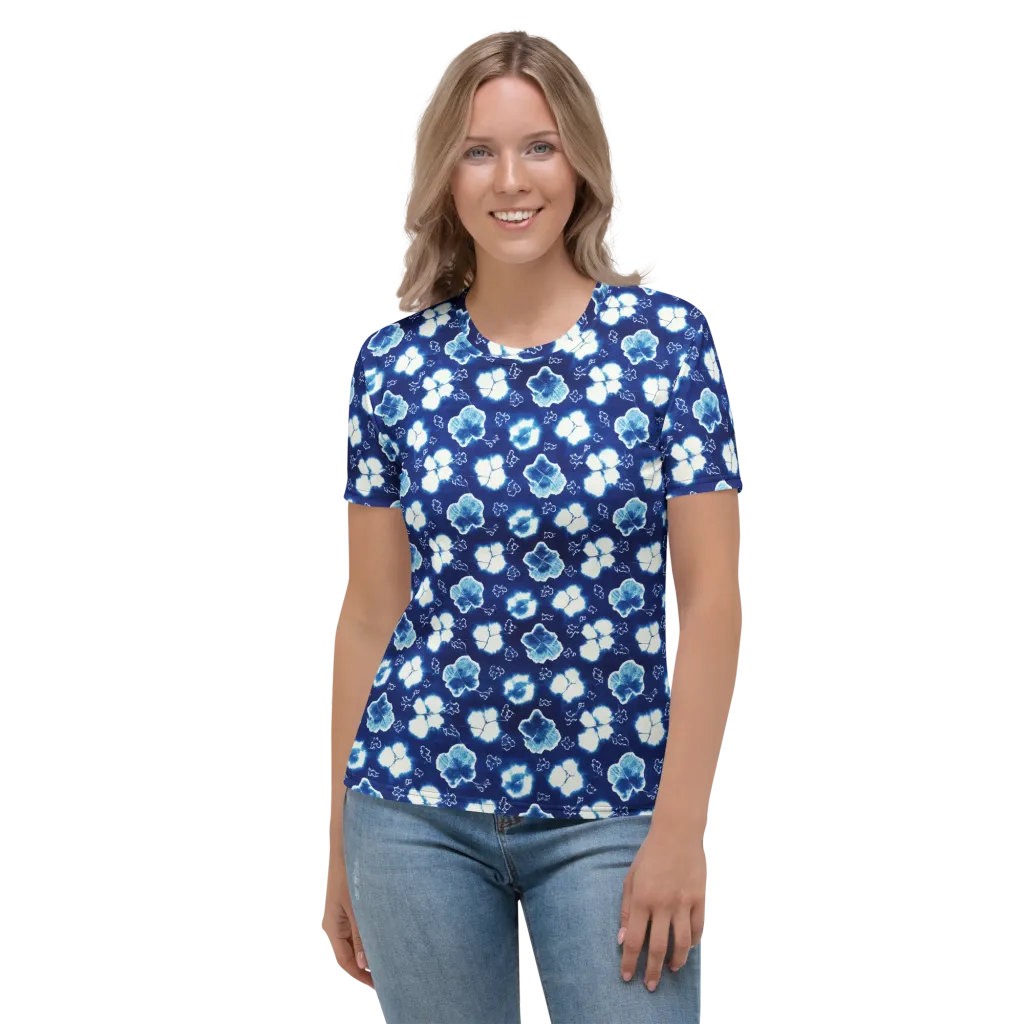 Indigo Botanica on Women's Crew Neck T-Shirt — Front