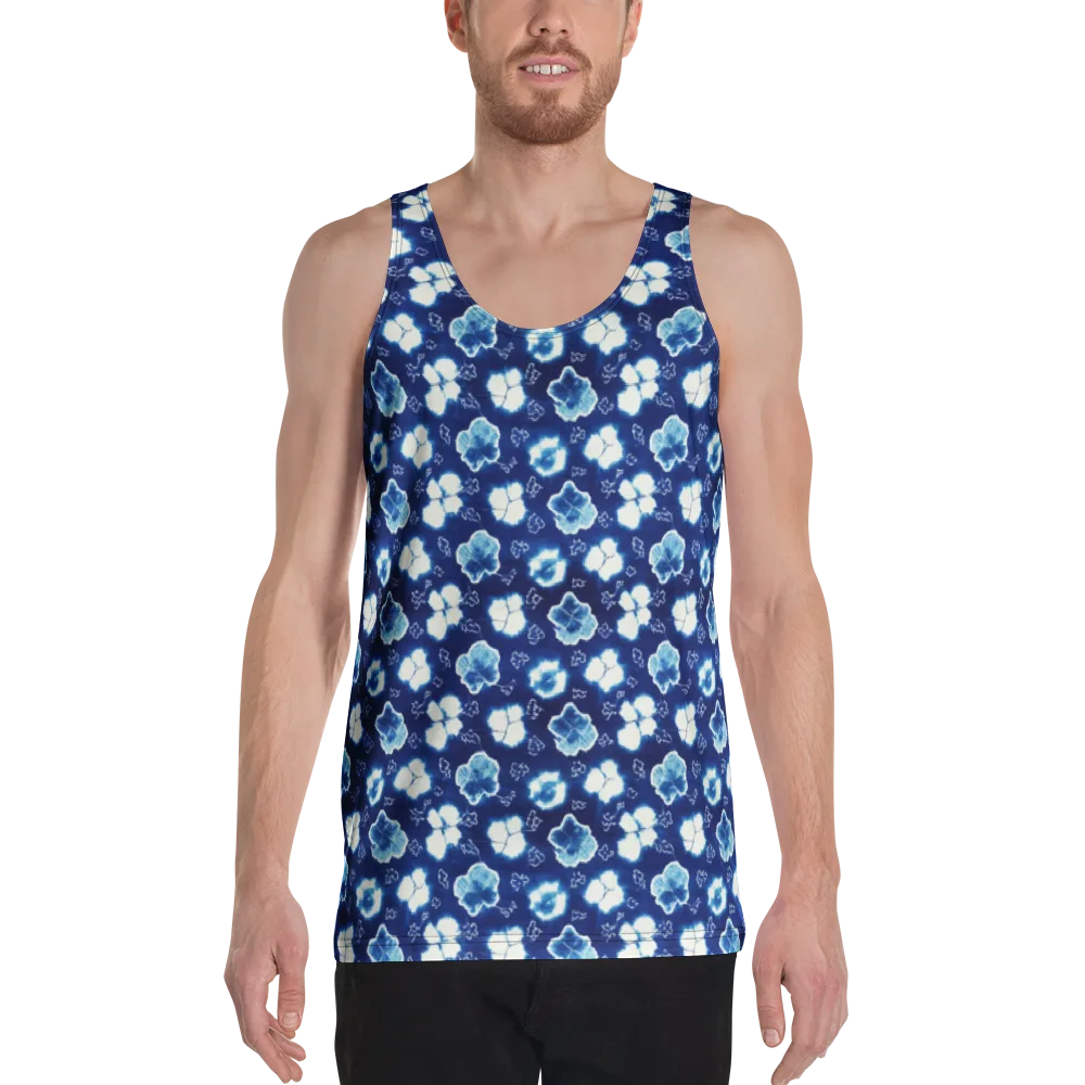 Indigo Botanica on Men's Tank Top — Front