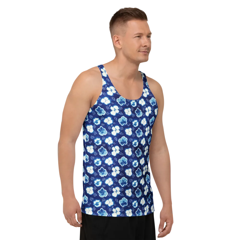Indigo Botanica on Men's Tank Top — Right Front