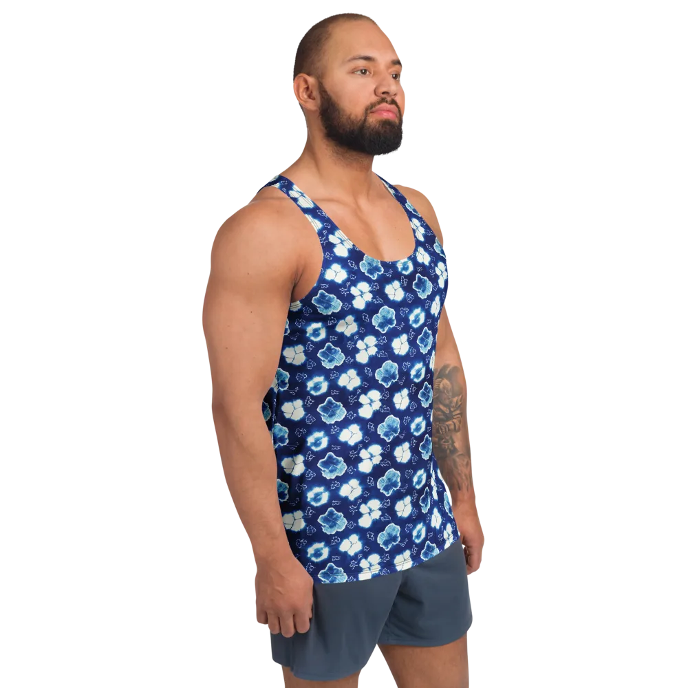 Indigo Botanica on Men's Tank Top — Right Front