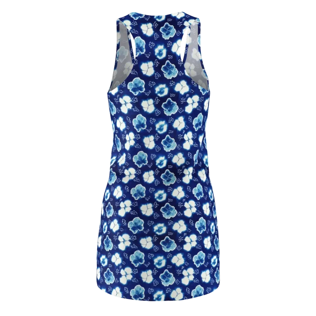 Indigo Botanica on Racerback Dress — Back