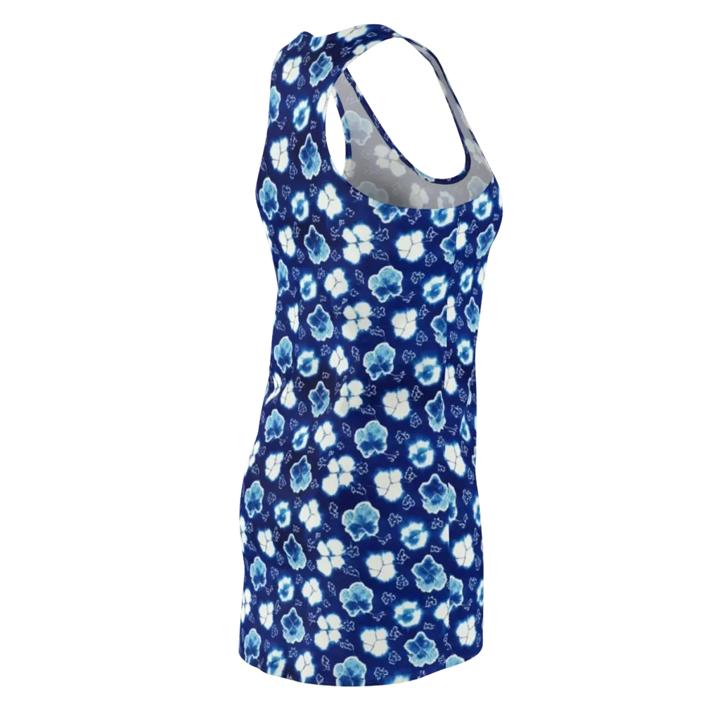 Indigo Botanica on Racerback Dress — Back Side