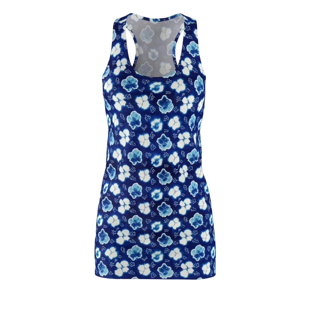 Indigo Botanica on Racerback Dress — Front