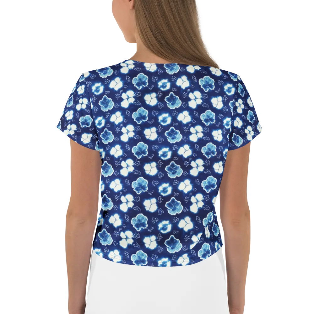 Indigo Botanica on Crop Tee — Back