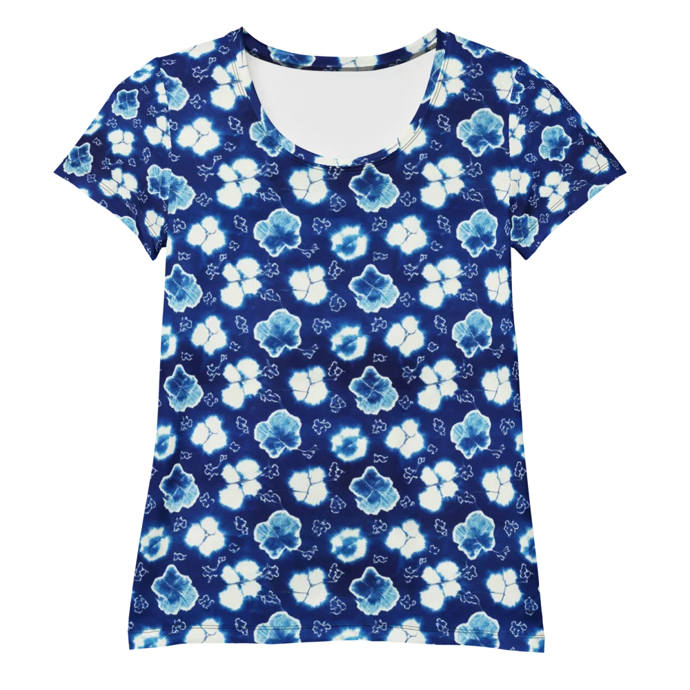 Indigo Botanica on Women's Athletic T-Shirt — Front