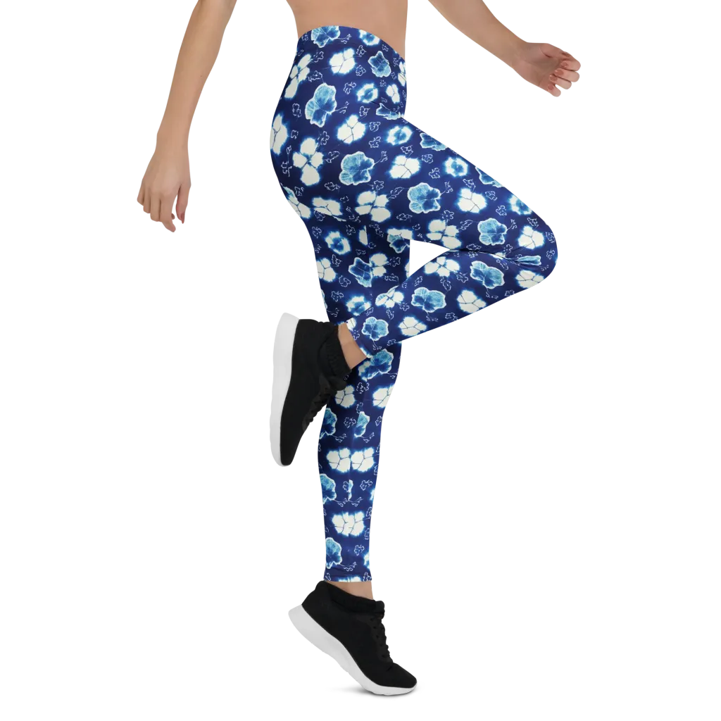 Indigo Botanica on Leggings — Right