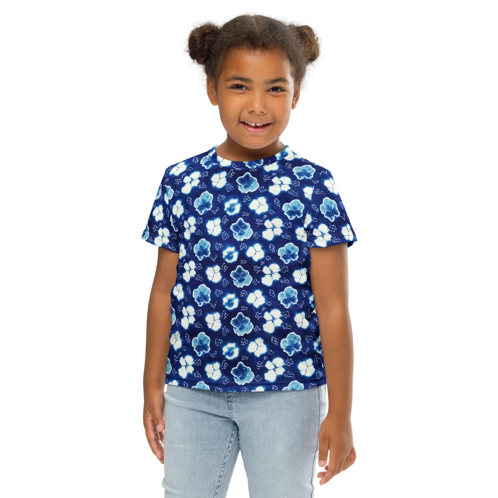 Indigo Botanica on Kids Crew Neck T-Shirt — Front