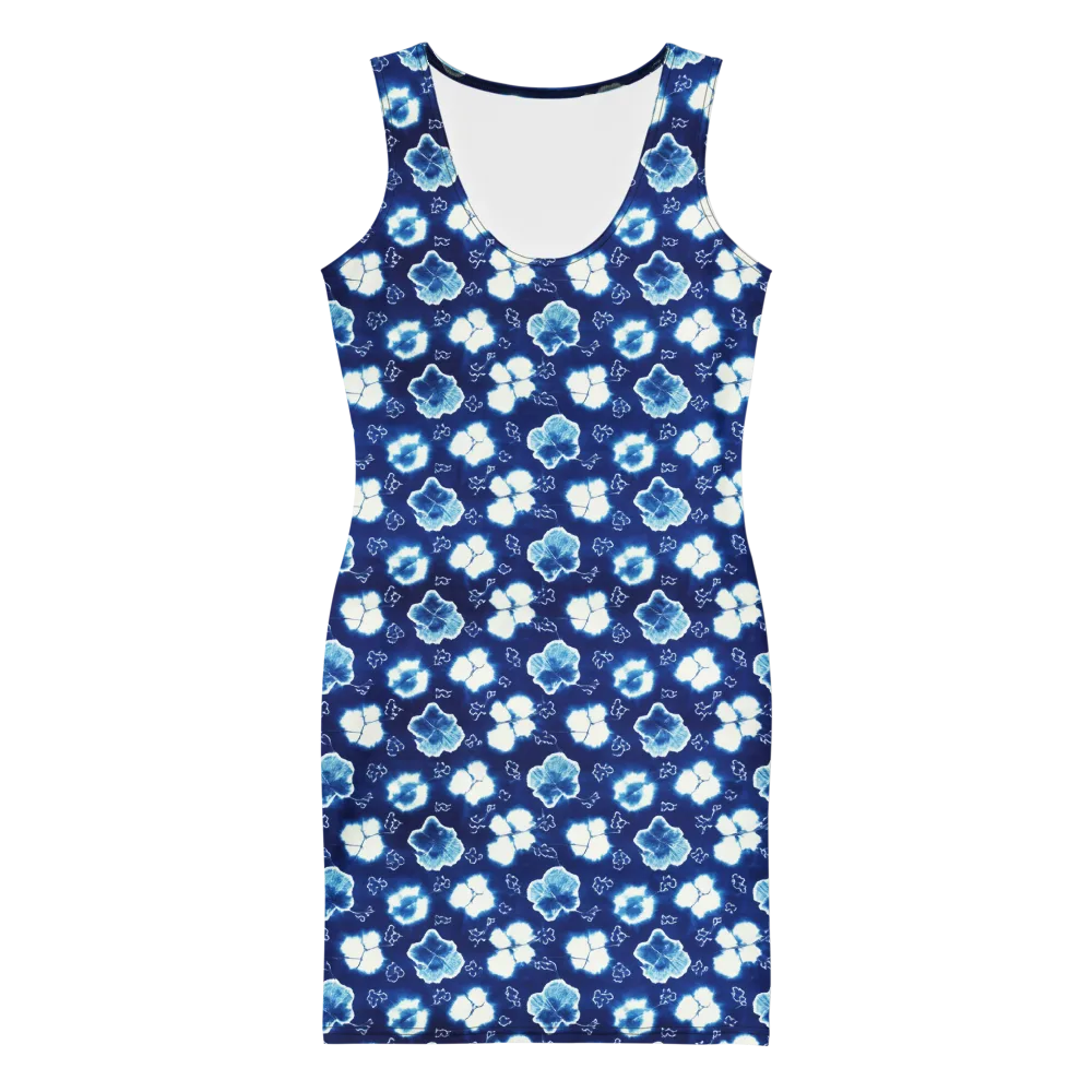 Indigo Botanica on Bodycon Dress — Front