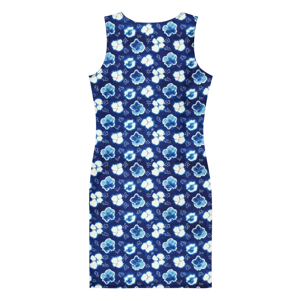 Indigo Botanica on Bodycon Dress — Back