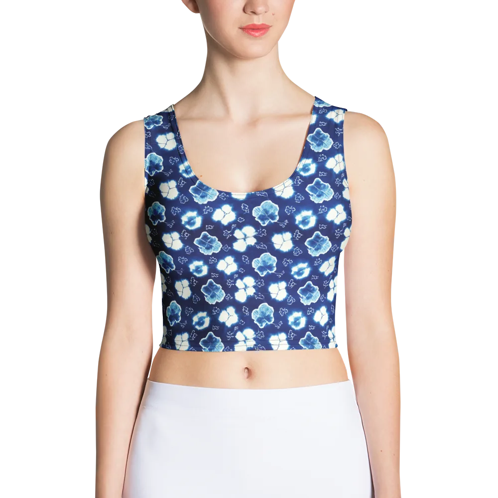 Indigo Botanica on Crop Top — Front