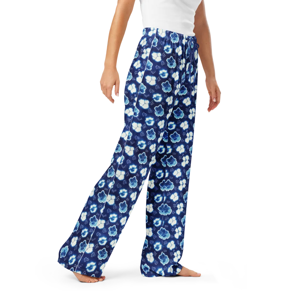 Indigo Botanica on Women's Pajama Pants — Right Front