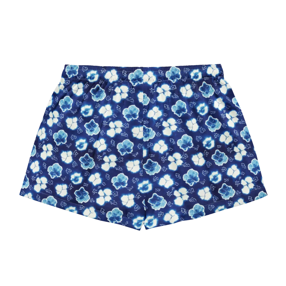Indigo Botanica on Women's Pajama Shorts — Back