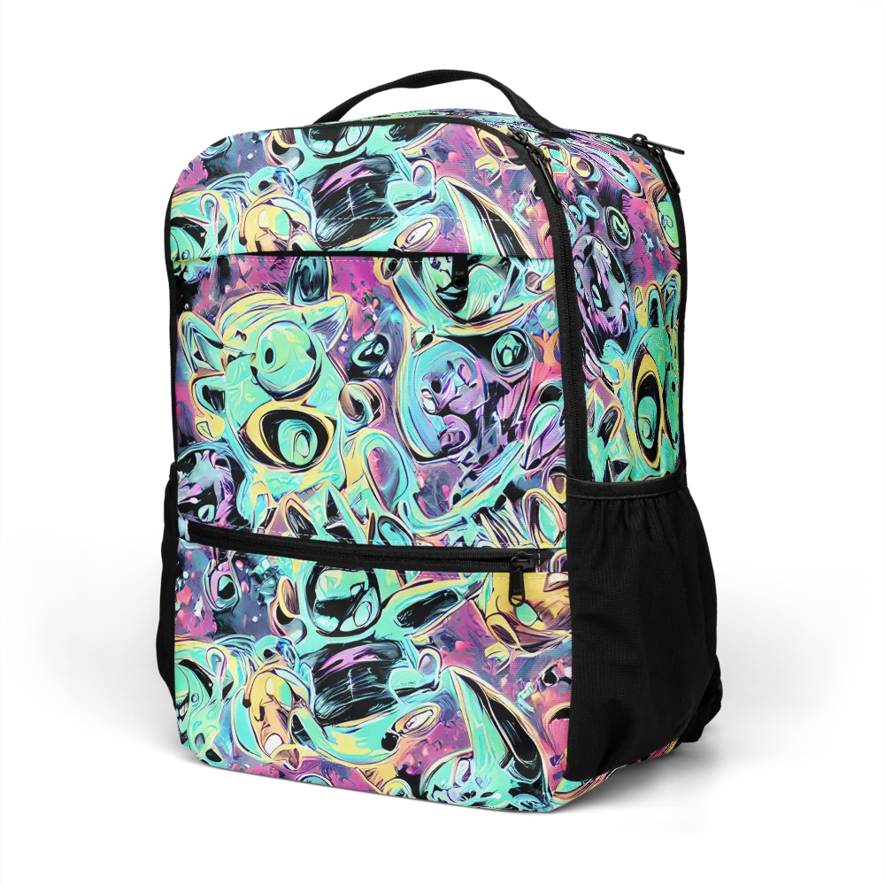 Aqua Oddity on Utility Backpack — Left Front