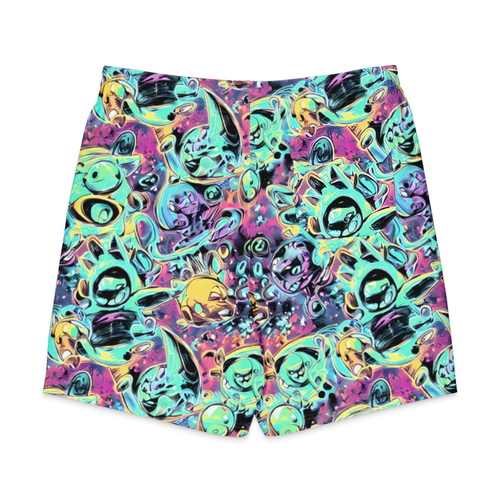Aqua Oddity on Men's Board Shorts — Back
