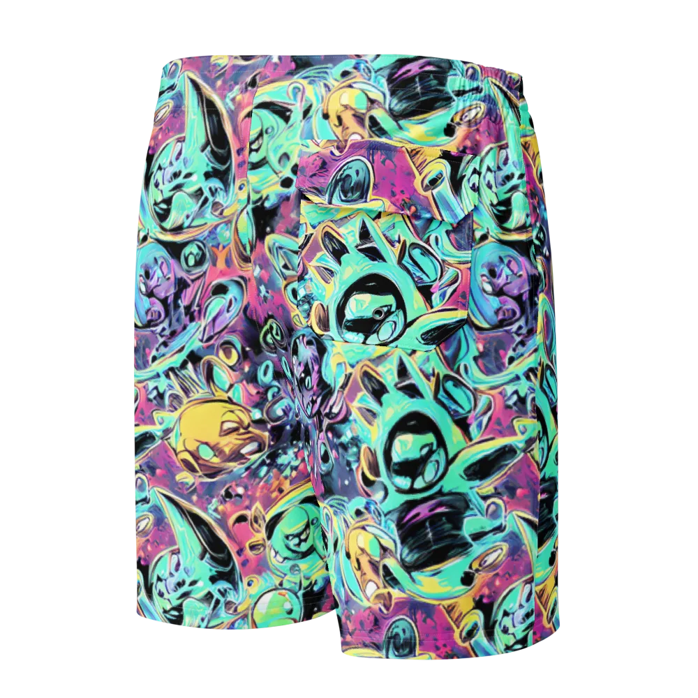 Aqua Oddity on Men's Board Shorts — Back