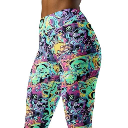 Aqua Oddity on a Yoga Leggings