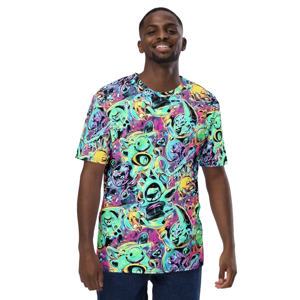 Aqua Oddity on Men's Crew Neck T-Shirt — Front