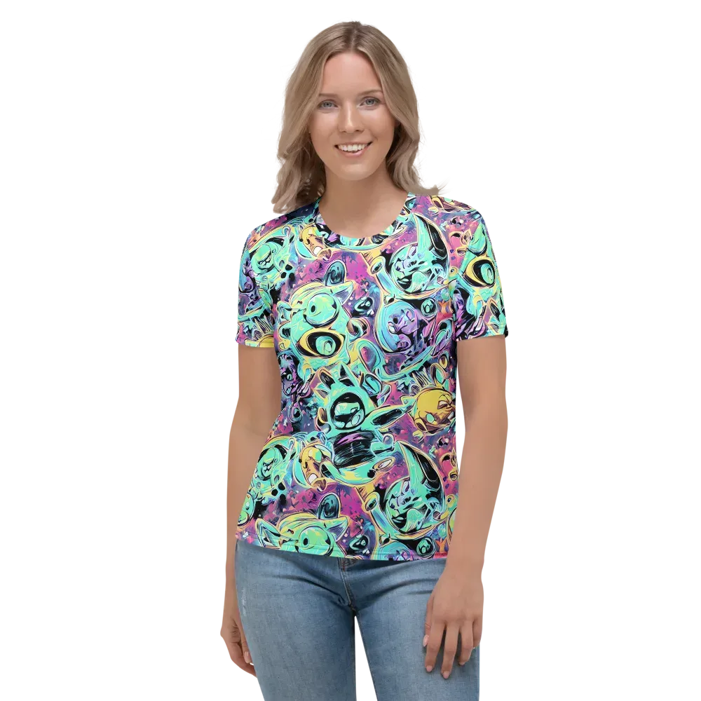 Aqua Oddity on Women's Crew Neck T-Shirt — Front