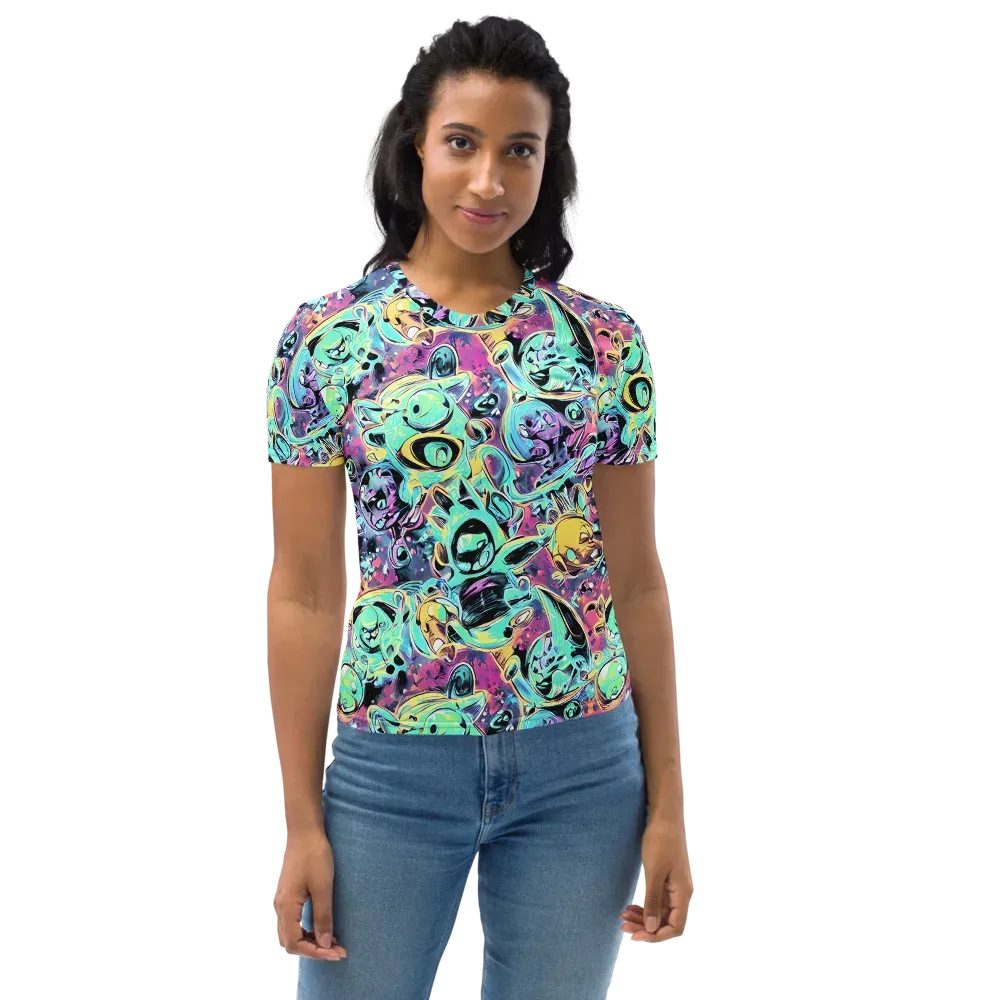 Aqua Oddity on Women's Crew Neck T-Shirt — Front