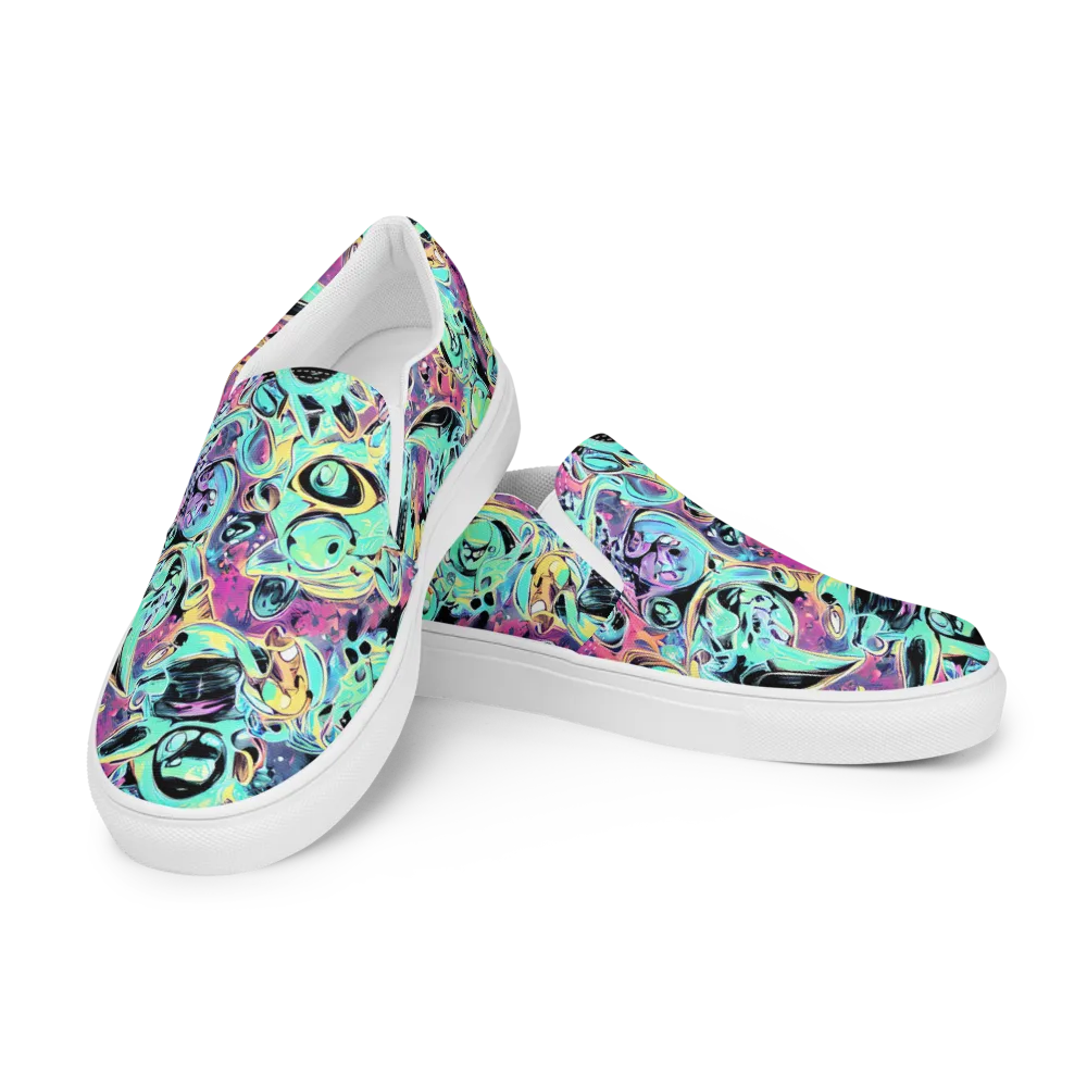 Aqua Oddity on Men's Slip-On Canvas Shoes — Left Front