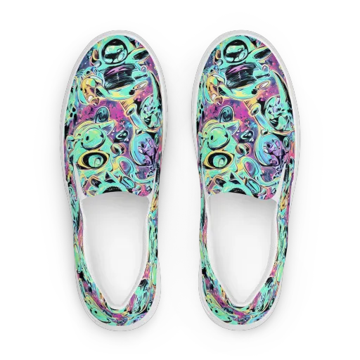 Aqua Oddity on a Women's Slip-On Canvas Shoes
