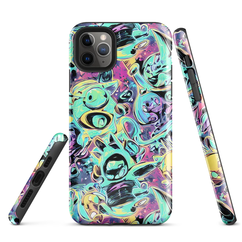 Aqua Oddity on Tough Case for iPhone® — Front
