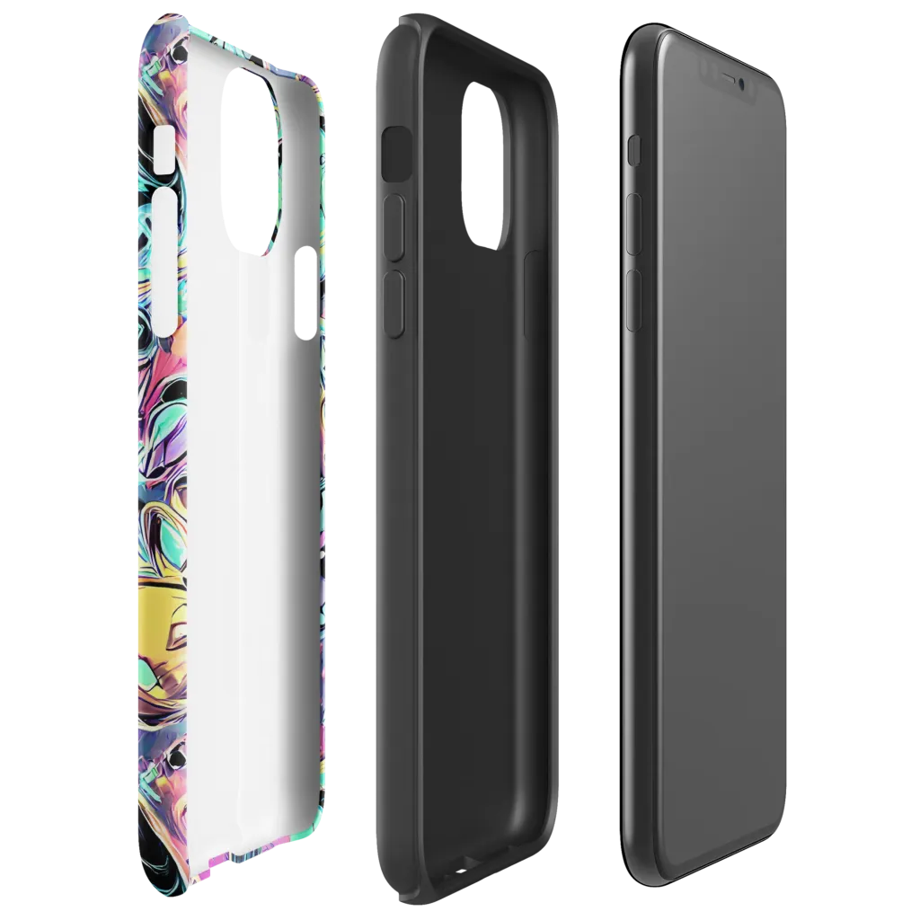 Aqua Oddity on Tough Case for iPhone® — Right