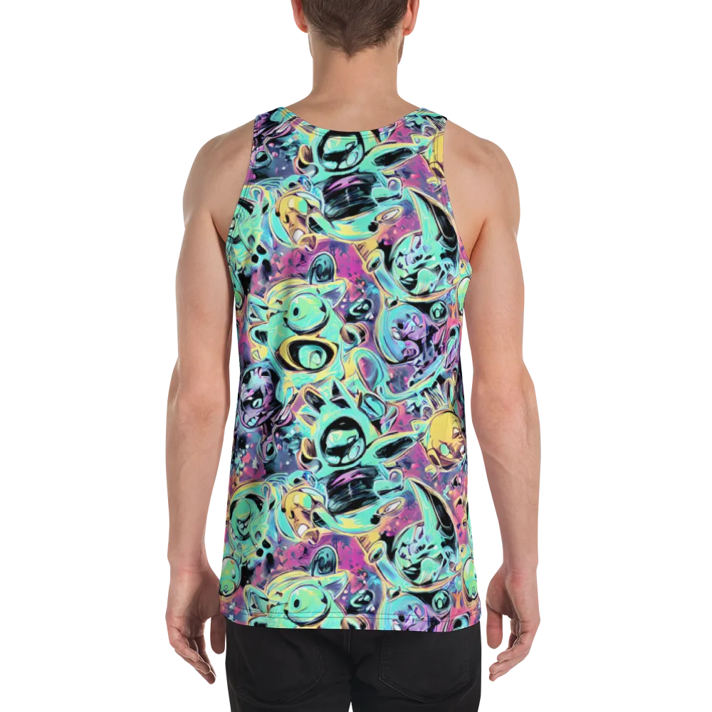 Aqua Oddity on Men's Tank Top — Back