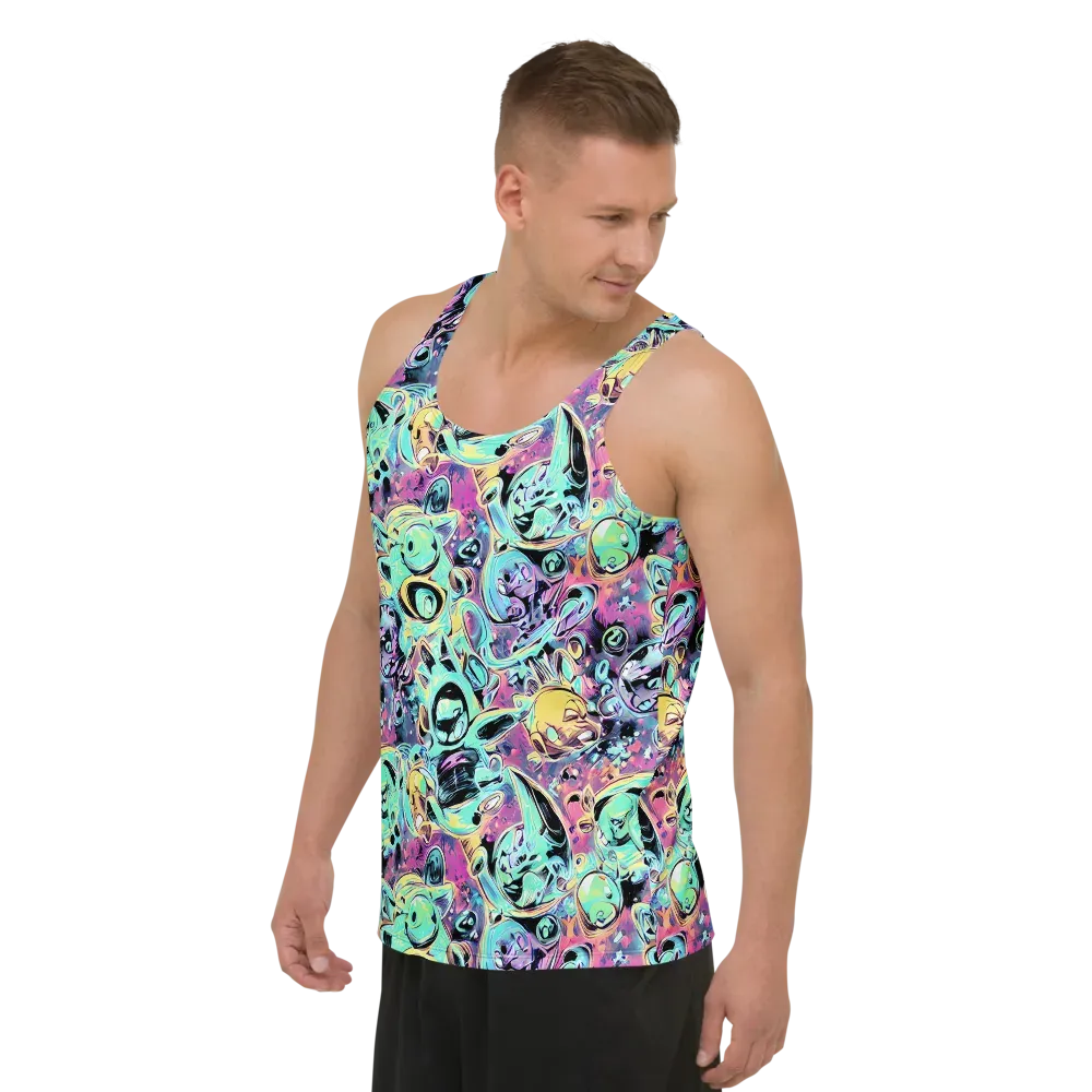 Aqua Oddity on Men's Tank Top — Left Front