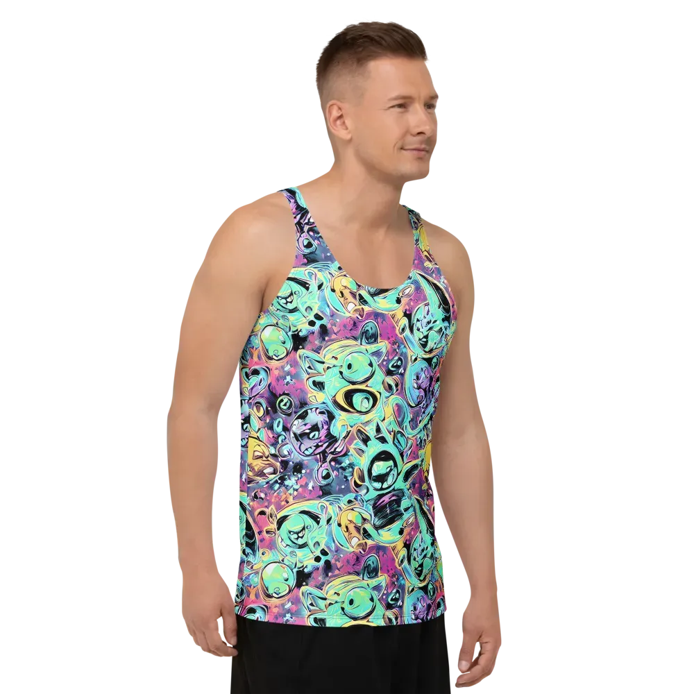 Aqua Oddity on Men's Tank Top — Right Front