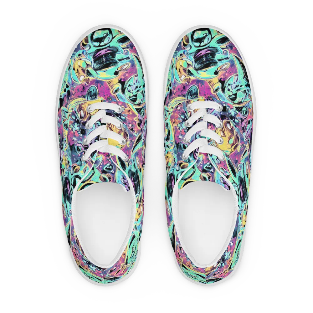 Aqua Oddity on Men's Lace-Up Canvas Shoes — Front