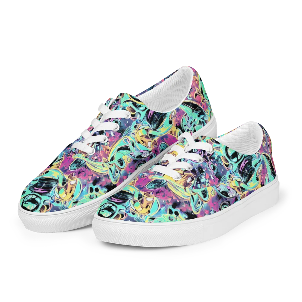 Aqua Oddity on Men's Lace-Up Canvas Shoes — Left Front