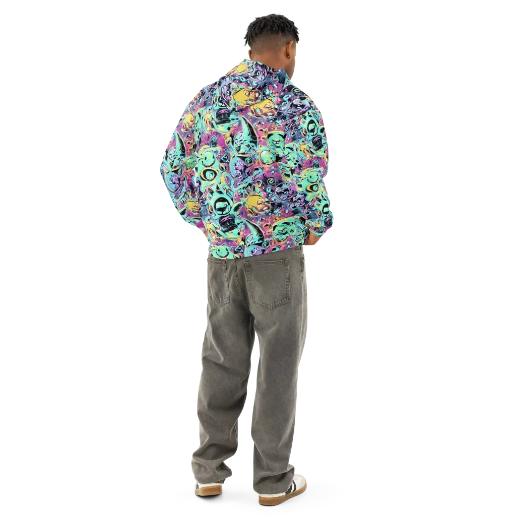 Aqua Oddity on Cotton Hoodie — Back