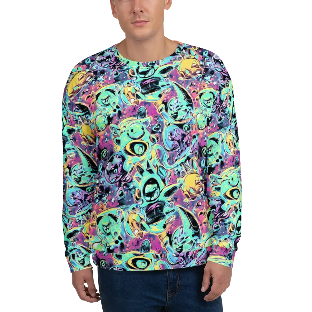 Aqua Oddity on Sweatshirt — Front