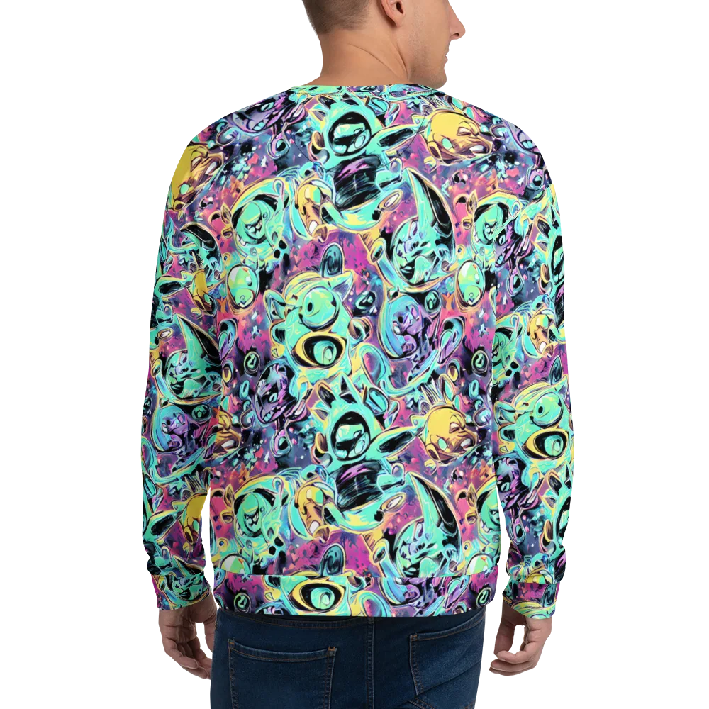 Aqua Oddity on Sweatshirt — Back