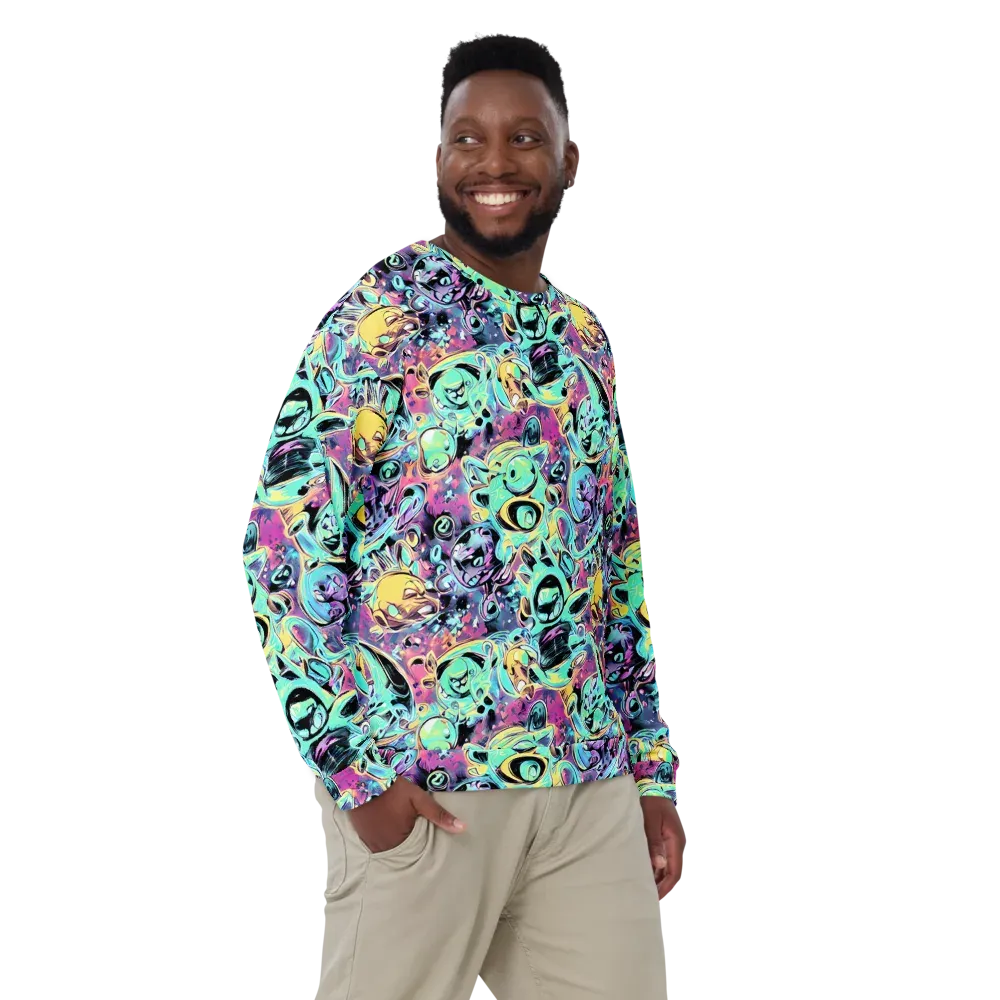 Aqua Oddity on Sweatshirt — Front