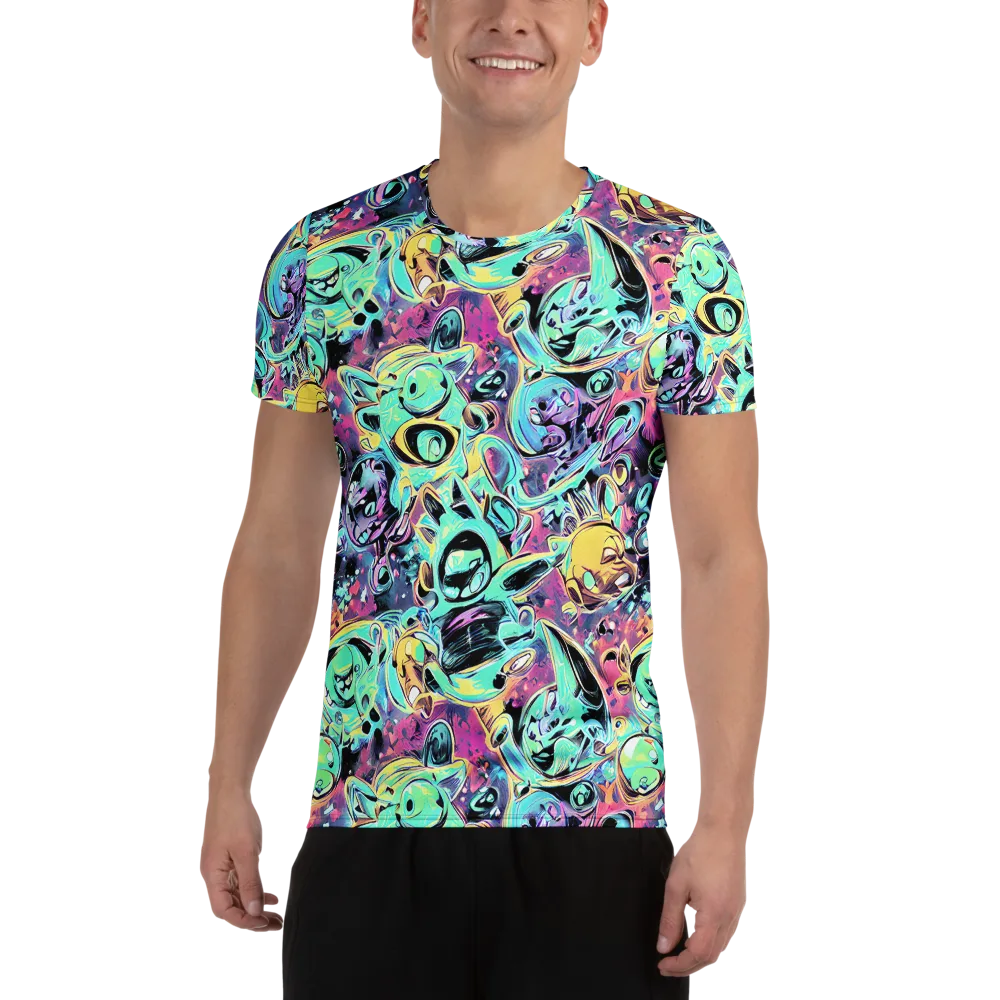 Aqua Oddity on Men's Athletic T-Shirt — Front