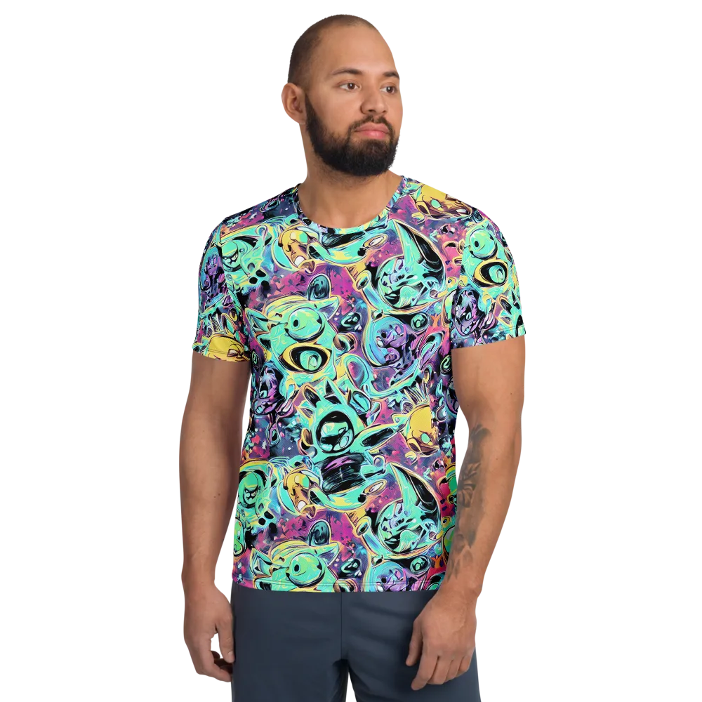Aqua Oddity on Men's Athletic T-Shirt — Front